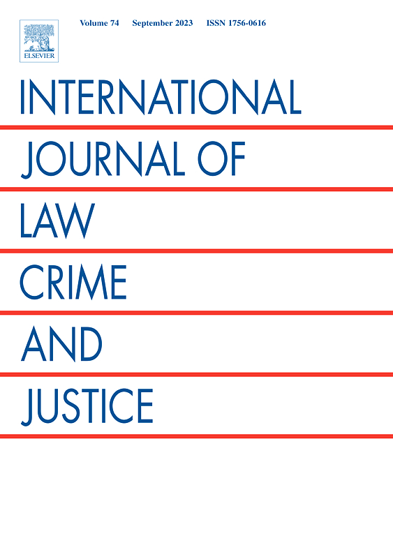 Go to journal home page - International Journal of Law, Crime and Justice